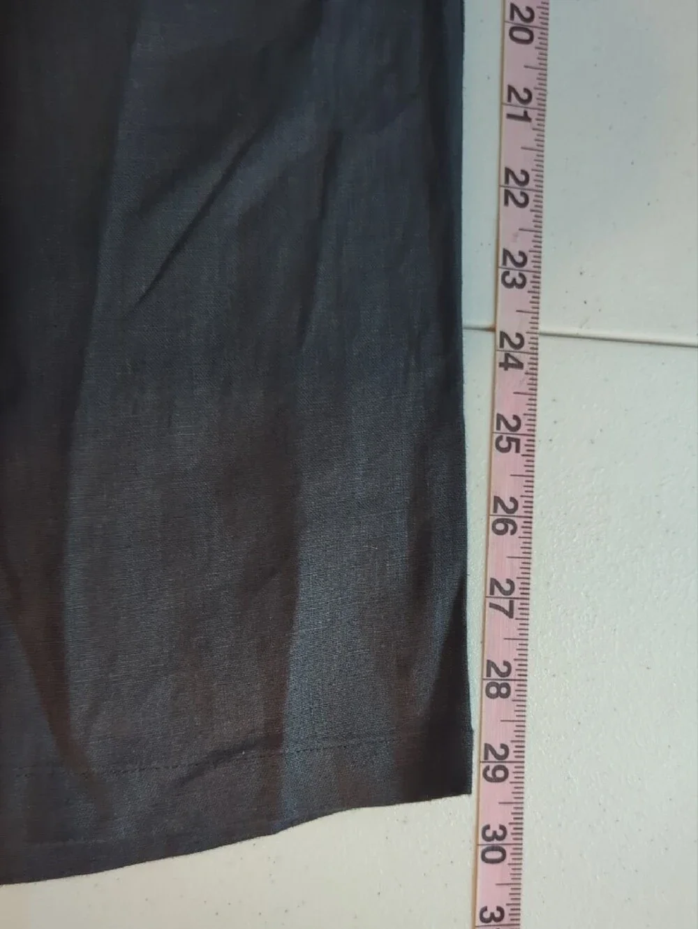 Quince 100% European Linen Pleated Trouser Pants Black size 10 Wide Leg